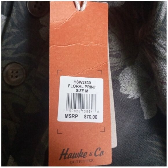 Men’s Hawke & Co Floral Long Sleeve Shirt – Casual Button-Up VG - Picture 6 of 7